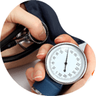 Checking blood pressure on the arm - Hypertension